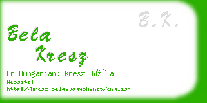 bela kresz business card